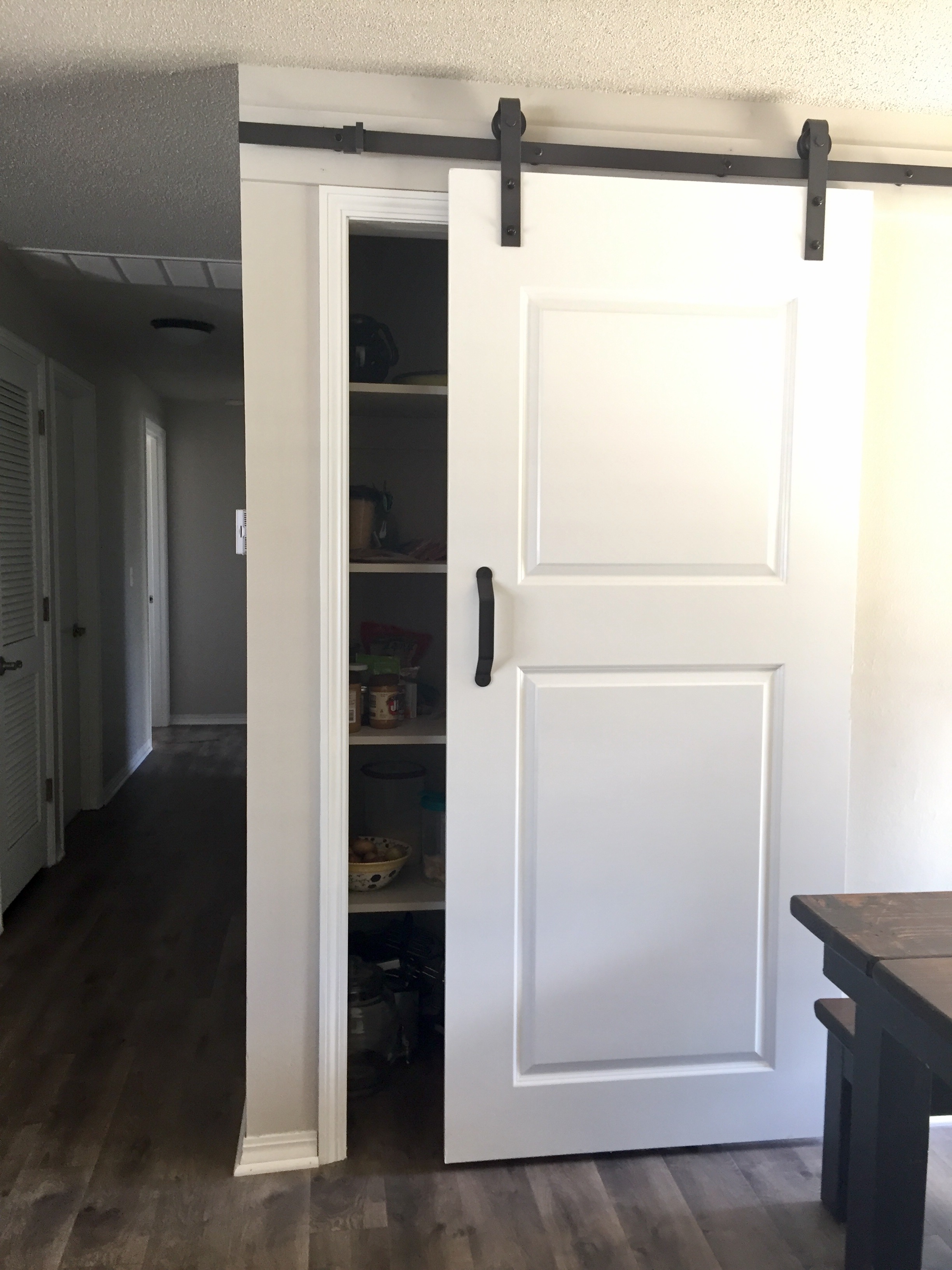 Remodel: Hall Closet Turned Pantry w/Barn-Door